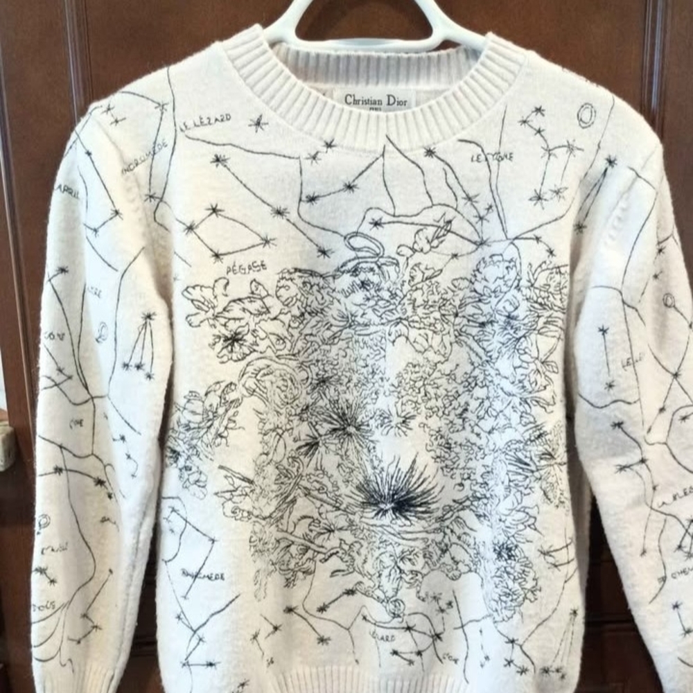 Christian Dior Horoscope Embroidered Sweater